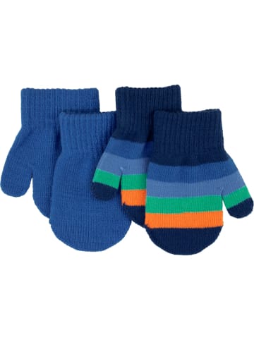 Villervalla Handschuhe Basic Streifen in blau