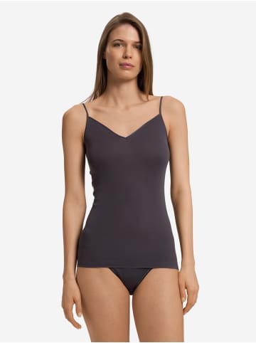 Hanro Spaghettitop Cotton Seamless in black pearl