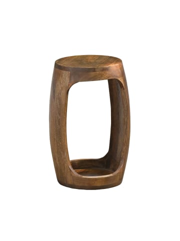 FineBuy Beistelltisch in Braun / Mango / 30x30x45