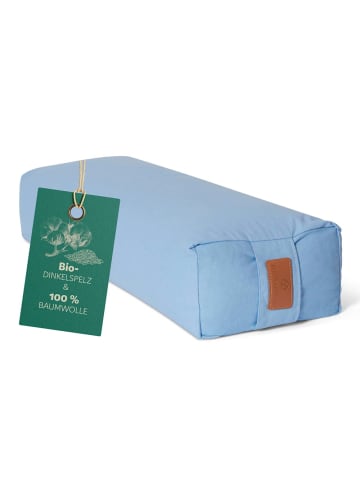 DoYourFitness Yoga-Bolster Paravati gefüllt Dinkelspelz lavendel eckig Blau
