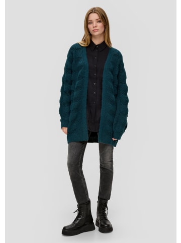 QS Strickjacke langarm in Petrol