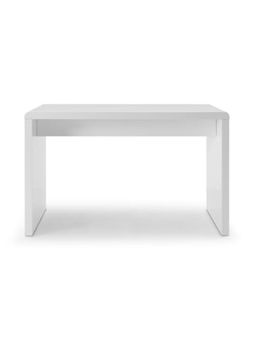 SalesFever Schreibtisch 120x60 cm modern Plattenstärke 45 mm MDF Hochglanz in Weiß