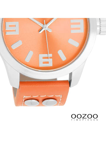Oozoo Analog-Armbanduhr Oozoo JR orange groß (ca. 40mm)