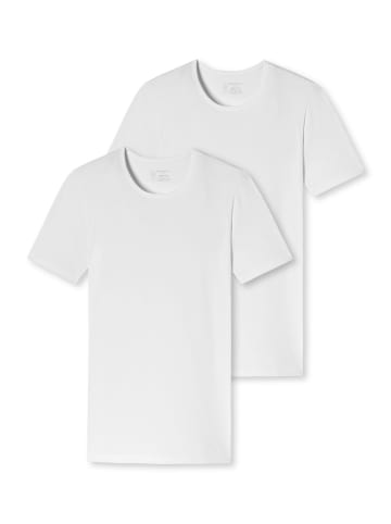 Schiesser T-Shirt 2er Pack in Weiß