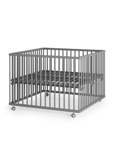 Sämann Sämann Laufgitter mit Lattenrost und Schlupfsprossen - grau - Premium Kollektion