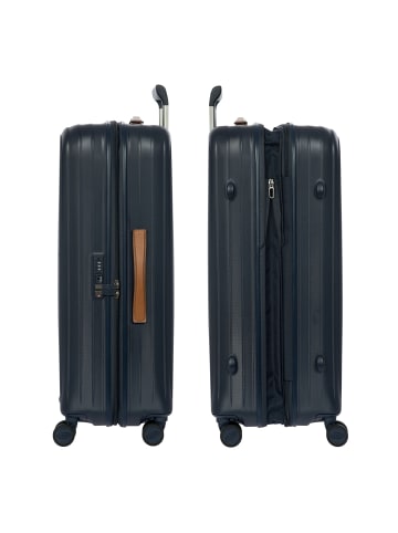 BRIC`s Taormina 4 Rollen Trolley 75 cm mit Dehnfalte in blue