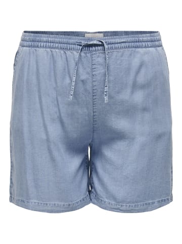 ONLY Carmakoma Lässige Shorts in Medium Blue Denim