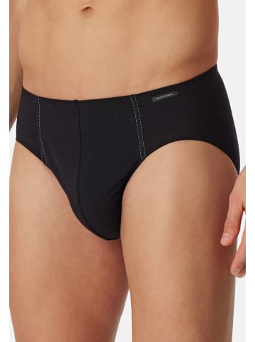 Schiesser Slip / Unterhose Cotton Essential in Blau / schwarz