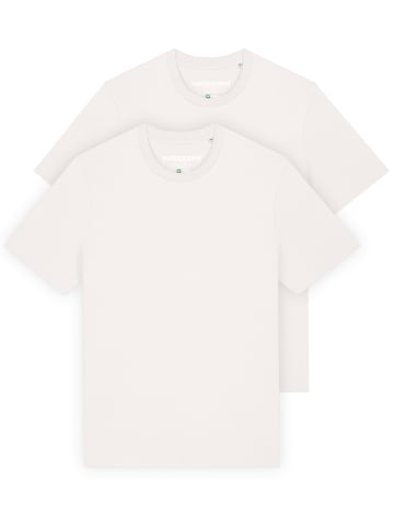 wat? Apparel T-Shirt 2er Pack Bio Basic T-Shirt Männer in Off White
