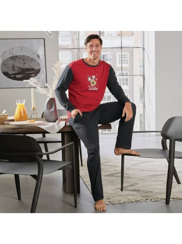 Erwin Müller Single-Jersey Schlafanzug in himbeerrot