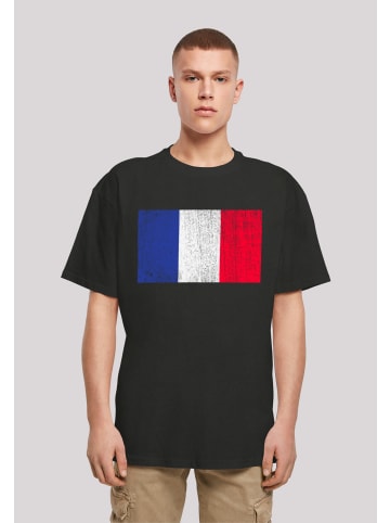 F4NT4STIC T-Shirt France Frankreich Flagge distressed in schwarz