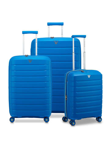Roncato B-Flying Move 4 Rollen Kofferset 3-teilig mit Dehnfalte in blue cobalto