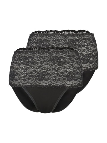 Nina von C. 2er Pack Damen Taillenslip in schwarz