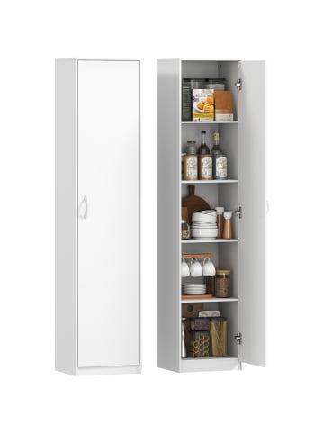 HOMCOM Küchenschrank-40L x 35B x 180H cm-Weiß
