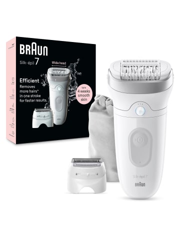 Braun Epilierer "Silk-épil 7-041" in Weiß/Silber