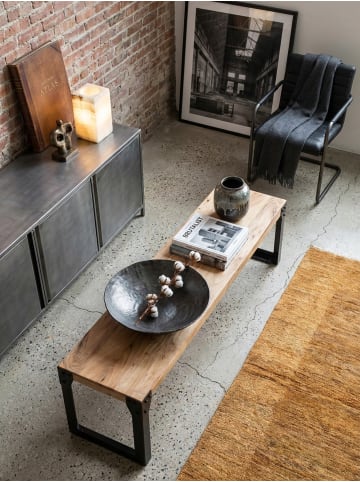 KADIMA DESIGN Esszimmerbank 120x40x45 cm Massivholz Metall Industrial,