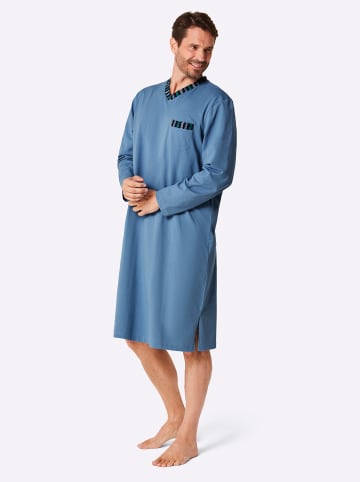 WITT WEIDEN Nachthemden in marine-bedruckt + mittelblau