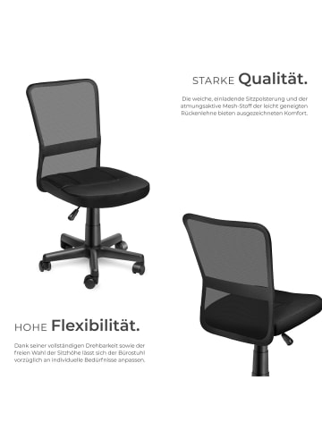 tectake Bürostuhl Patrick stufenlos höhenverstellbar, schwarz