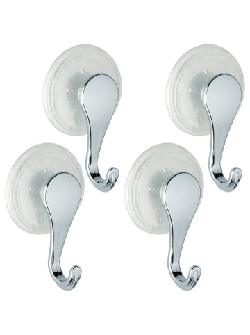 Wenko Saughaken 4er-Pack in silbergrau