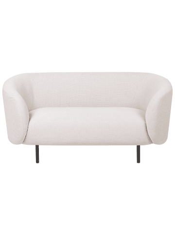 Beliani 2-Sitzer Sofa LOEN in Beige/Schwarz - (W) 155 x (H) 79 x (L) 70 cm
