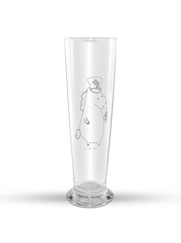 Mr. & Mrs. Panda Weizenbierglas Einhorn Krankenschwester ohne Sp... in Transparent
