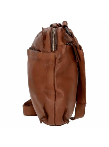 Harold's Submarine - Umhängetasche 27 cm (black) in cognac