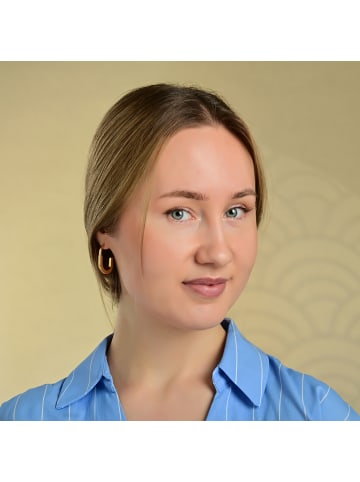 Adeliás Damen Ohrringe – Creole aus Edelstahl in gold