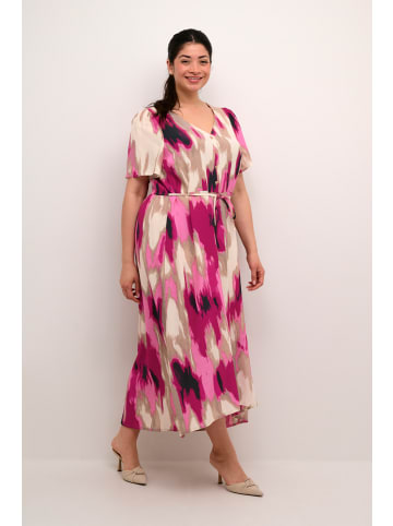 KAFFE curve Kleid KCalona Regular fit in Pink Abstract Print