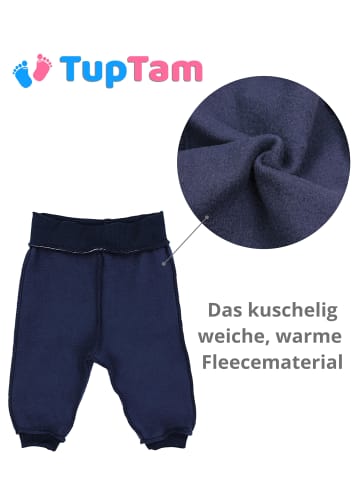 TupTam Baby Jungen Hosen Fleece Angeraut Winter 2er Pack in schwarz