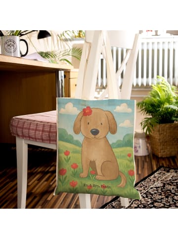 Mr. & Mrs. Panda Einkaufstasche Hund Dame Design ohne Spruch in Weiß