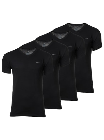 Gant T-Shirt 4er Pack in Schwarz