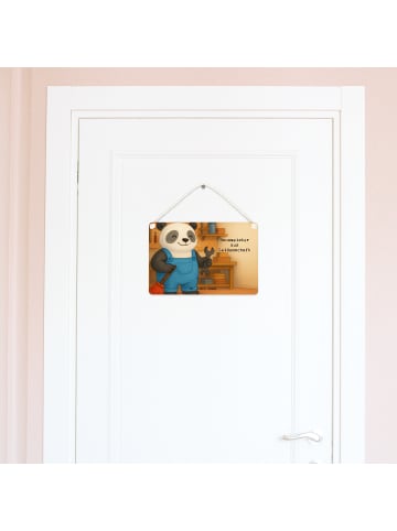 Mr. & Mrs. Panda Wandbild Holz Hausmeister Leidenschaft Design m... in Weiß