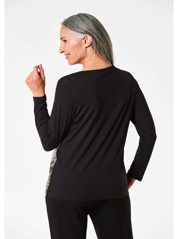 GOLDNER Shirt in schwarz / gemustert