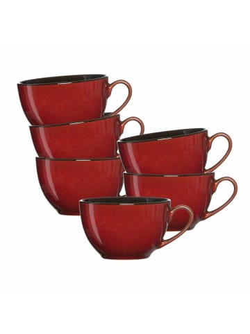 Ritzenhoff & Breker 6er Set Kaffeetassen Gambia 220 ml in rot