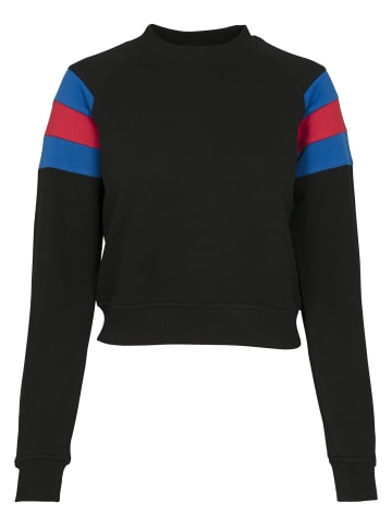 Urban Classics Sweater in black/brightblue/firered