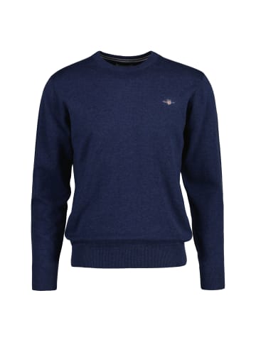 Gant Strickpullover in Jeansblau Melange