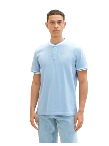 Tom Tailor Poloshirt in rainy sky blue two tone