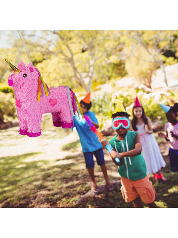 relaxdays 3tlg. Pinata Set "Einhorn" in Pink