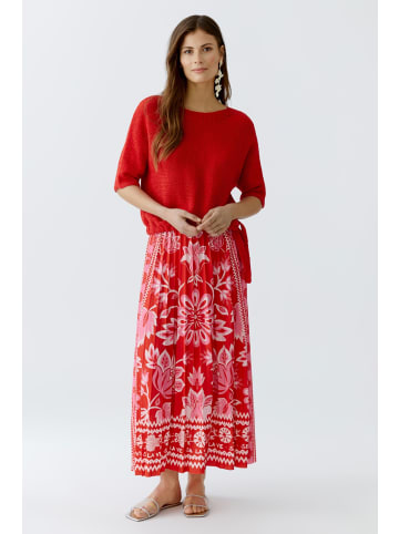 Oui Plisseerock in red rose