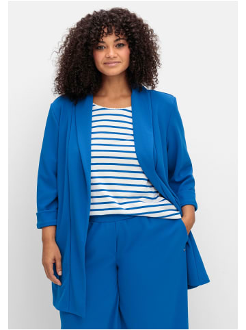 sheego Langer Blazer in kobalt