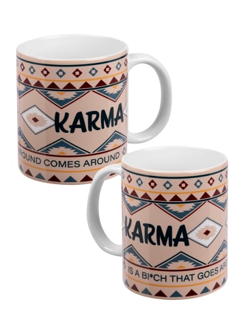 United Labels Karma Tasse - Karma is a Bi*ch Kaffeetasse aus Keramik 320ml in Mehrfarbig