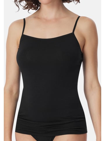 Schiesser Spaghetti Top 95/5 Cotton in Schwarz
