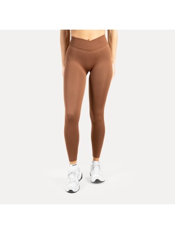 SMILODOX Leggings Silvia Scrunch in Braun