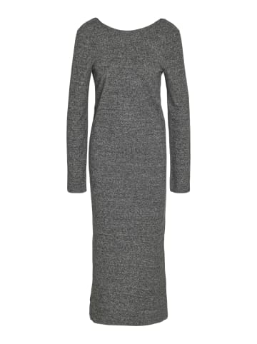 Noisy may Damen Kleid Lang Rundhals Langarm Regular Fit in Dunkelgrau