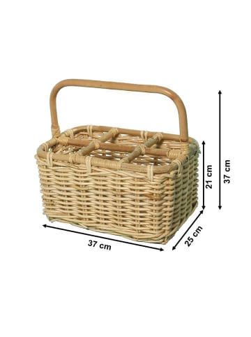 kobolo Flaschenhalter RATTAN6PACK in Braun