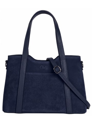 Cluty Handtasche echt Leder in blau