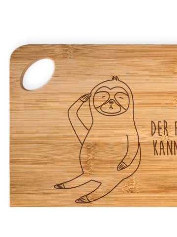 Mr. & Mrs. Panda holzschneidebrett Faultier Vogel mit Spruch in Braun