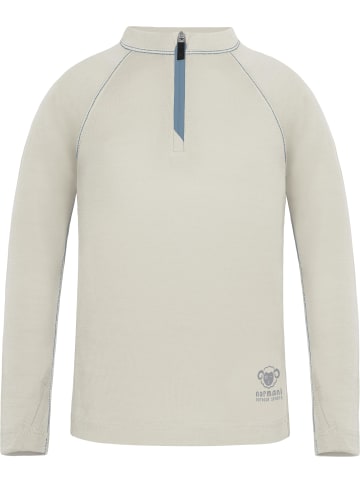 Normani Outdoor Sports Kinder Merino Langarm mit 1/4 Zipper Nyapari in Wollweiß