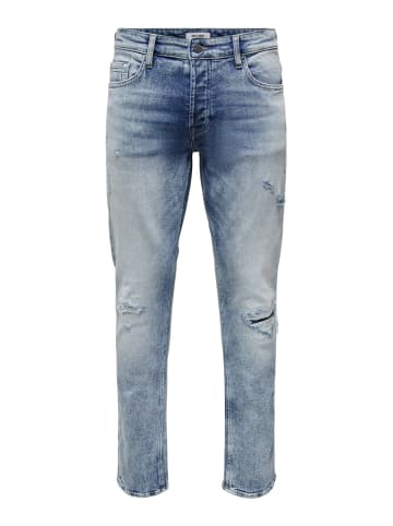 Only&Sons Slim Fit Jeans Basic Hose Denim Stretch Pants ONSLOOM in Hellblau-2