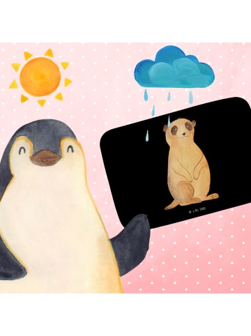 Mr. & Mrs. Panda Badematte Erdmännchen ohne Spruch in Schwarz